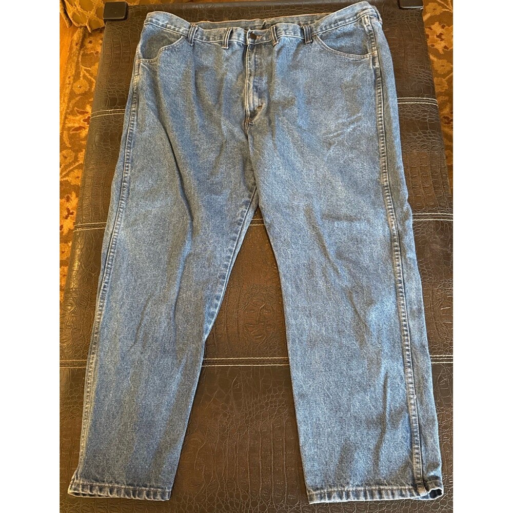 Rustler Jeans Men's 48x30 Blue Denim 5-Pocket Zip Fly